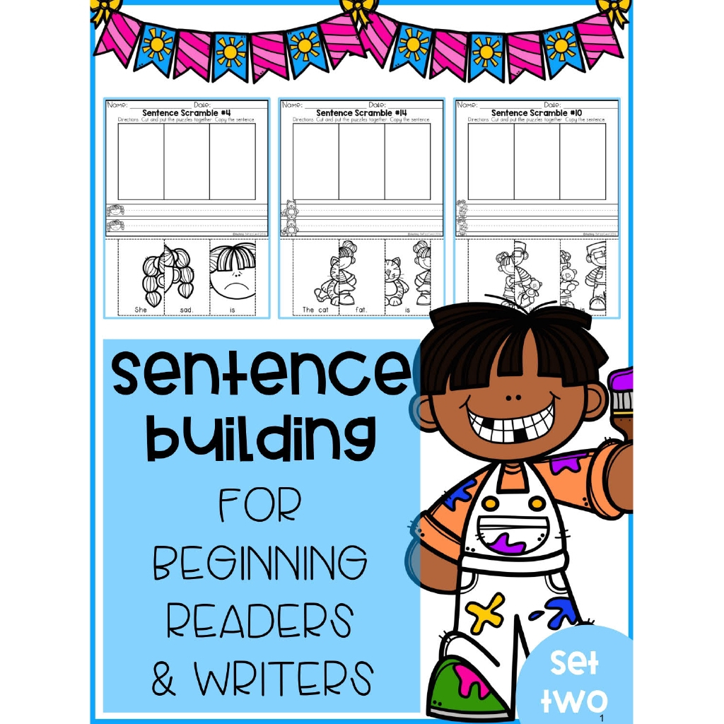 Worksheet Sentence Building Worksheet Cut and Paste English Reading ...