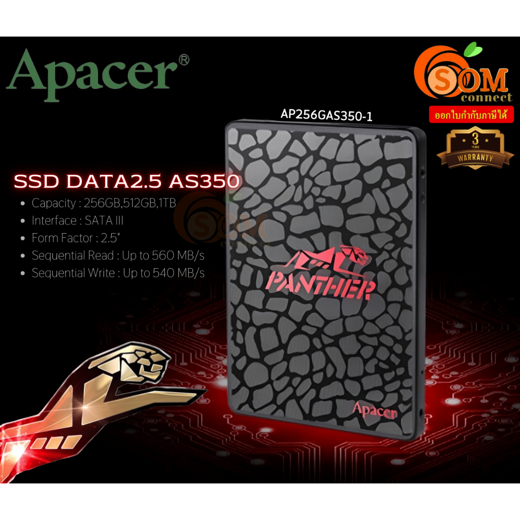 Apacer AS350 (256GB|512GB|1TB SSD) SSD 2.5 SATA (3Y) | Shopee Thailand