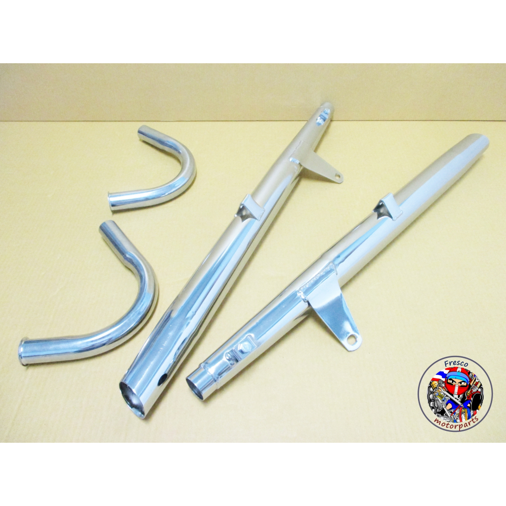 ท่อ-คอท่อ(ไม่มีตะเข็บ) SUZUKI K125 Exhaust+Header Pipe Set “Chrome ...