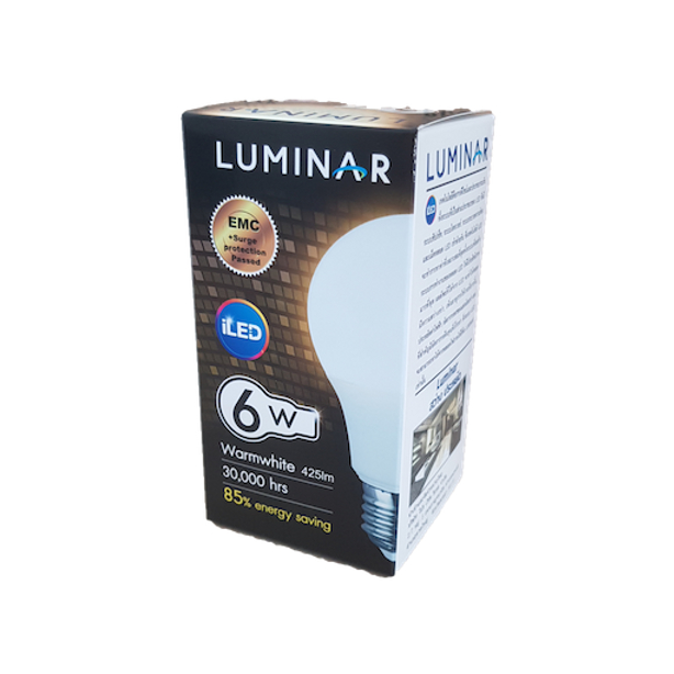 หลอด LED BULB LUMINAR 6W WARMWHITE | Shopee Thailand