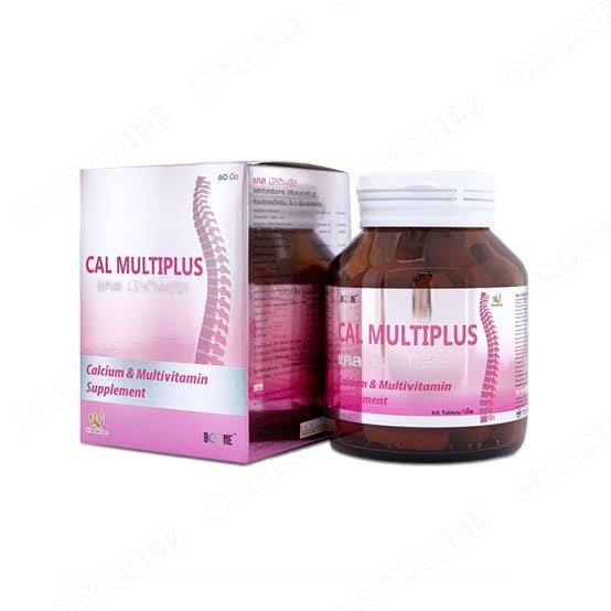 Calcium Cal Multiplus 60 เม็ด แคลเซียม แคล มัลติพลัส บำรุงกระดูก บำรุง ...