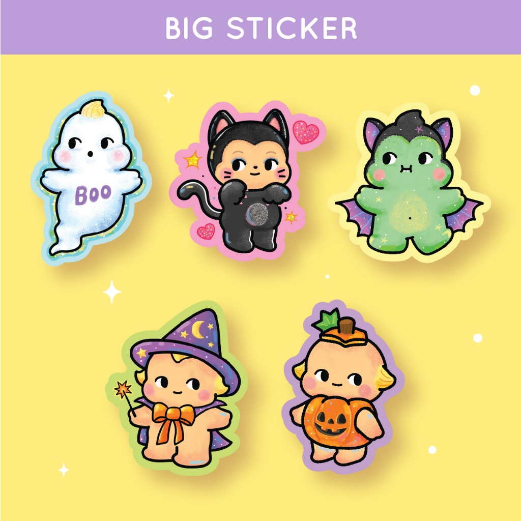 Big Sticker: Spooky Babies สติ๊กเกอร์ติดไอแพตโน้ตบุ้ค Jelly Kritty ...