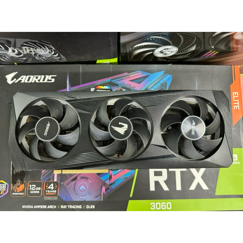 GIGABYTE AORUS GEFORCE RTX 3060 ELITE 1 2G - 12GB GDDR6 (ถ่ายจากสินค้า ...