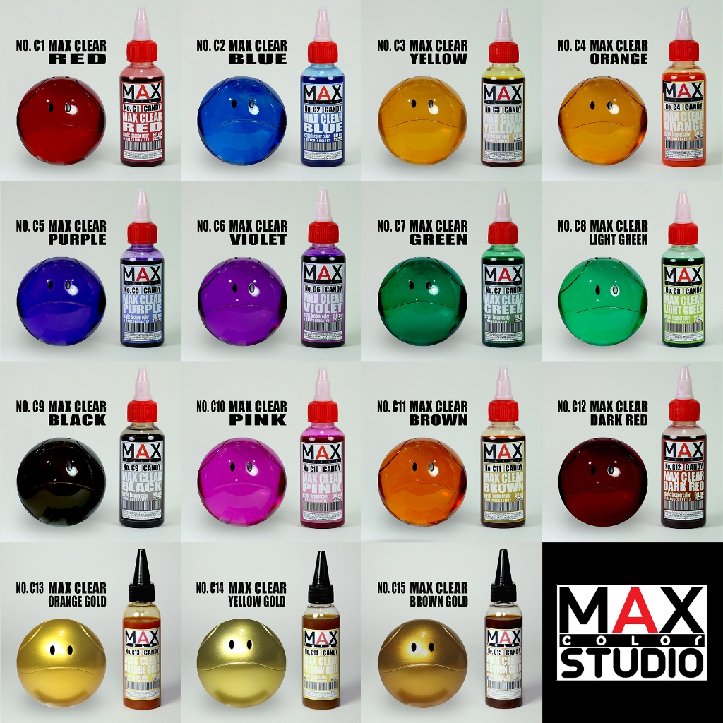 C1-C17 max color สีพ่นโมเดล กันดั้ม รถถัง อาร์ททอย พลาสติกโมเดล สีผสม ...