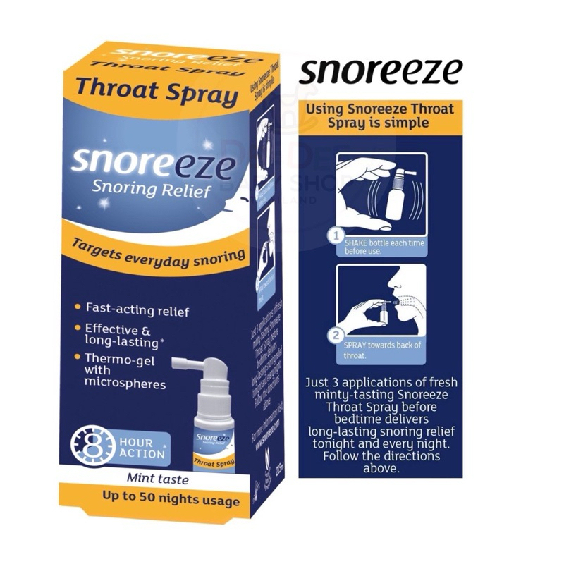 ️PRE-ORDER ️ สเปรย์บรรเทาอาการนอนกรน SNOREEZE Anti-Snoring Throat Spray ...