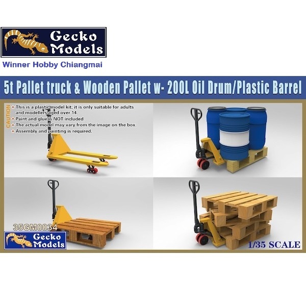 Gecko Models 35GM0034 Pallet Truck, Wooden Pallet 1/35 Plastic Military ...