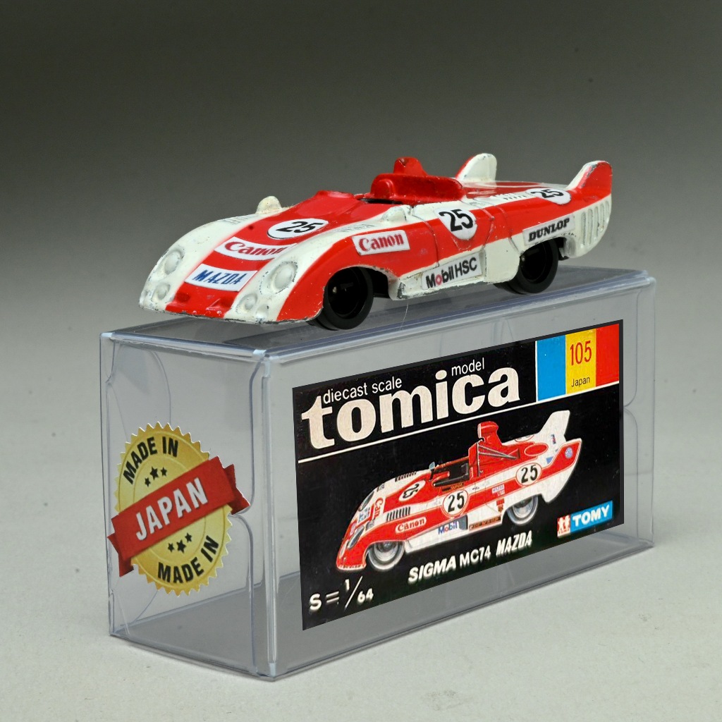 No.2325 โมเดลรถเหล็ก Tomica No.105 Mazda Sigma MC 74 (Le Mans) ผลิตใน ...