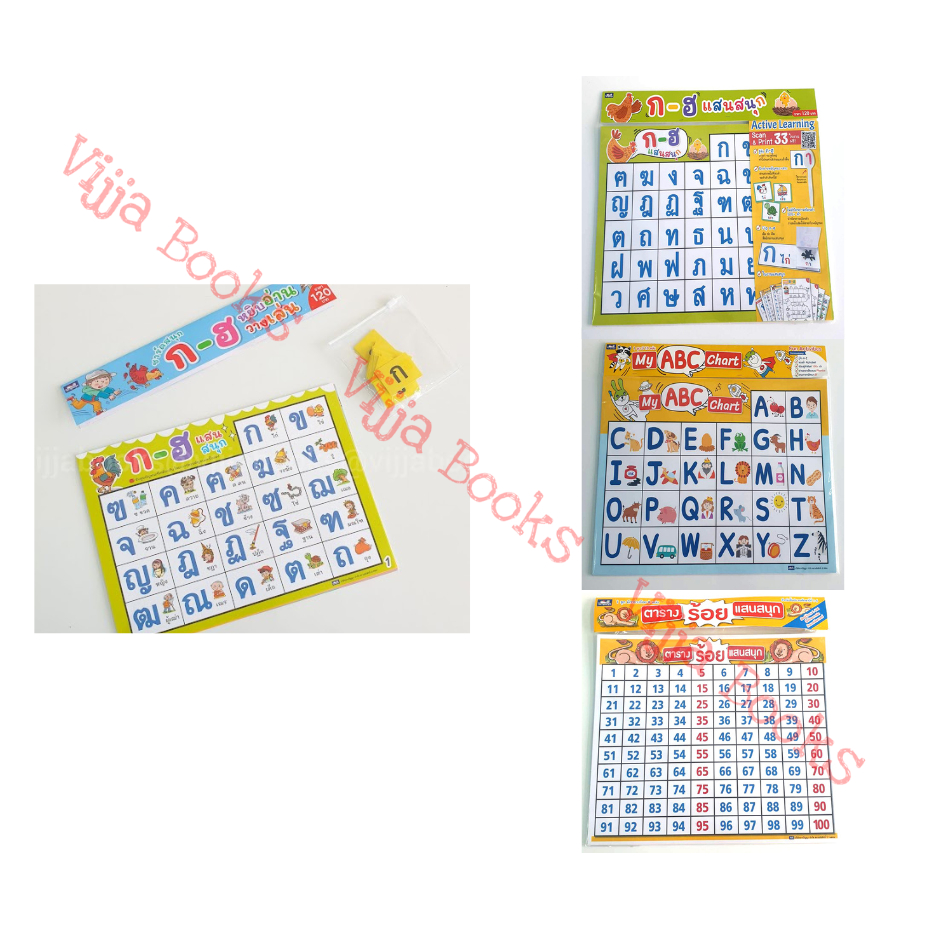 สื่อการเรียนการสอน Active Learning ตารางร้อย ก-ฮ แสนสนุก My ABC Chart ...