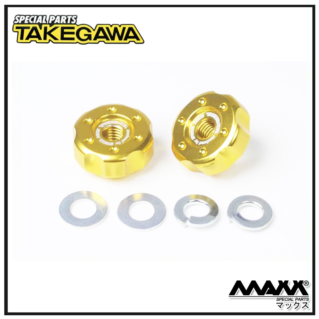 TAKEGAWA ( Drive Chain Adjustment Nut ) น๊อตตั้งโซ่ สีทอง Gold Color