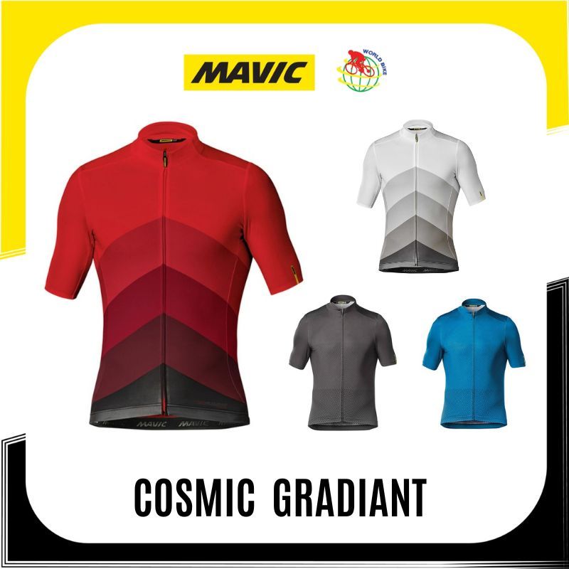 Maillot Cyclisme Mavic Cosmic Gradiant Aero – Fiery Red, Taille S, Homme