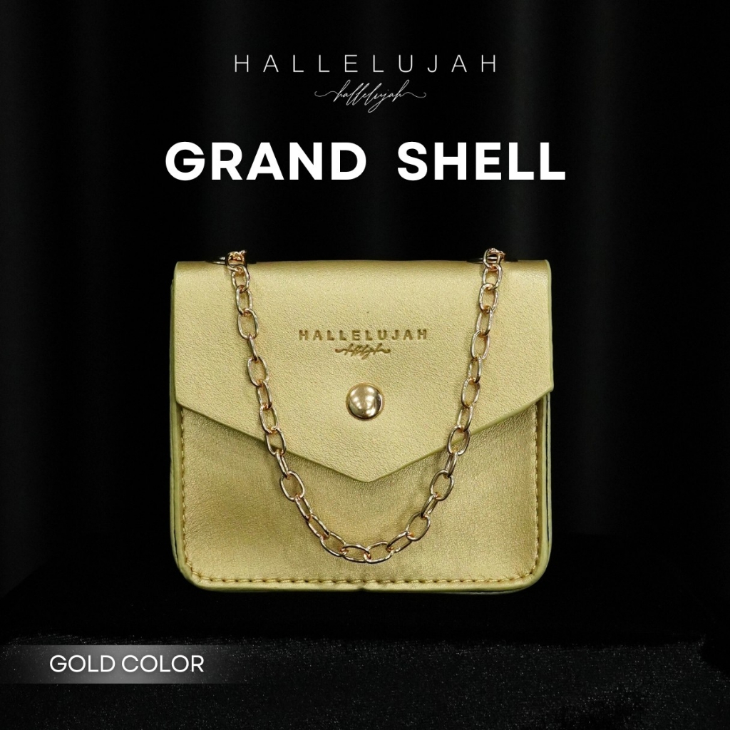กระเป๋ารุ่น Grand Shell แบรนด์ Hallelujah ใบเล็ก ใส่เงิน เหรียญ บัตร ...