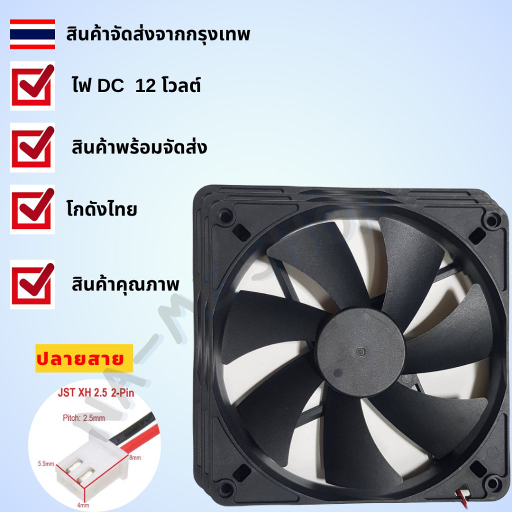 ( FAN ) พัดลม ระบายอากาศ ขนาด 4.5 นิ้ว DC 12 โวลต์ พัดลมระบายความร้อน ...