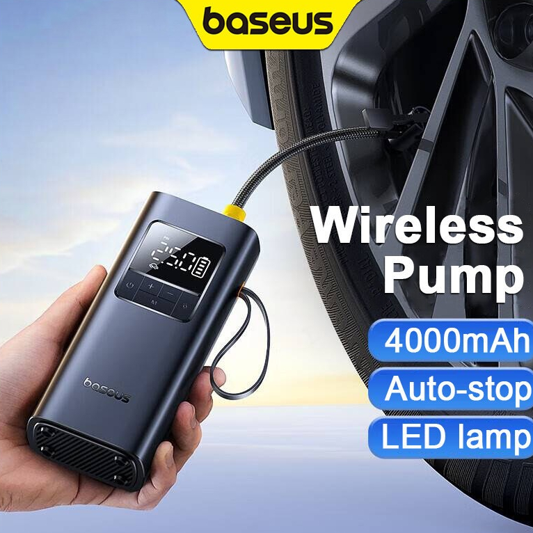 Baseus เครื่องสูบลมไร้สาย Super Mini Pro Air pimp แบบดิจิตอลชาร์จไฟได้ ...