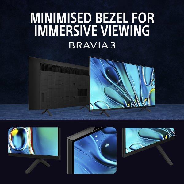 Sony TV รุ่น K-55S30 BRAVIA 3  ขนาด 50” class LED 4K HDR Google TV