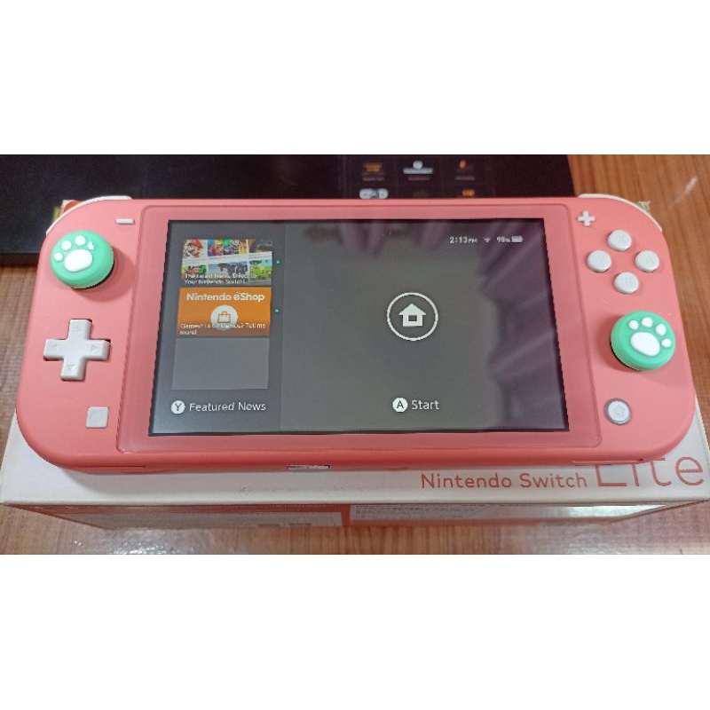 (ครบกล่อง) Nintendo Switch Lite สีชมพู มือสอง สภาพ 94% (ครบกล่อง ...