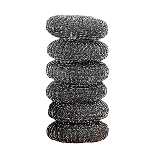 โปรโมชั่น Flash Sale : [ซื้อครบ 30.- ลดค่าส่ง 80.-] ฝอยขัดหม้อ สก๊อตไบร์ทล้างจาน งานสแตนเลสแท้ คุณภาพดี แพ็ค 6 ชิ้น