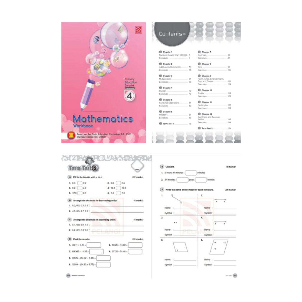 หนังสือเรียน Primary Education Smart Plus Maths Workbook Pelangithai ...