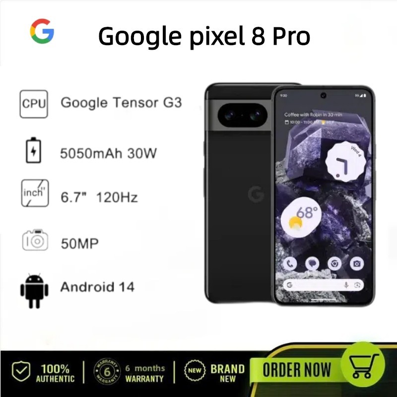 Original Google Pixel 8 Pro Google Tensor G3 12GB RAM 6.7 "NFC Octa ...