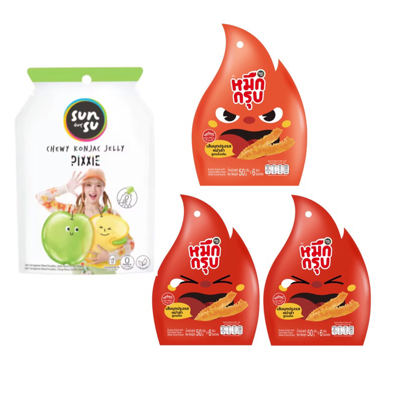 พร้อมส่ง Sunsuหมึกกรุบจับคู่ความอร่อยเยลลี่sunsu บุกปรุงรสหม่าล่า 2 ...