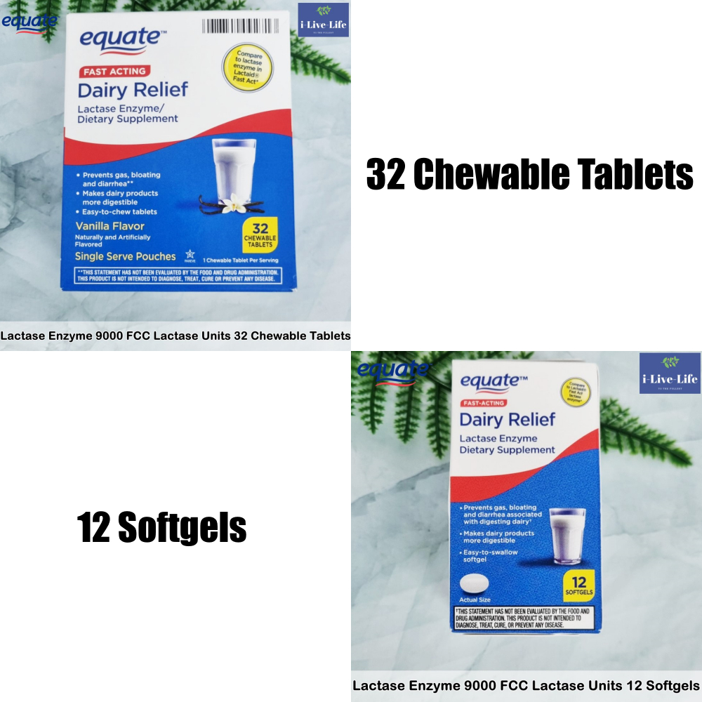 equate - Dairy Relief Lactase Enzyme 9000 FCC Lactase Units เอนไซม์แลค ...
