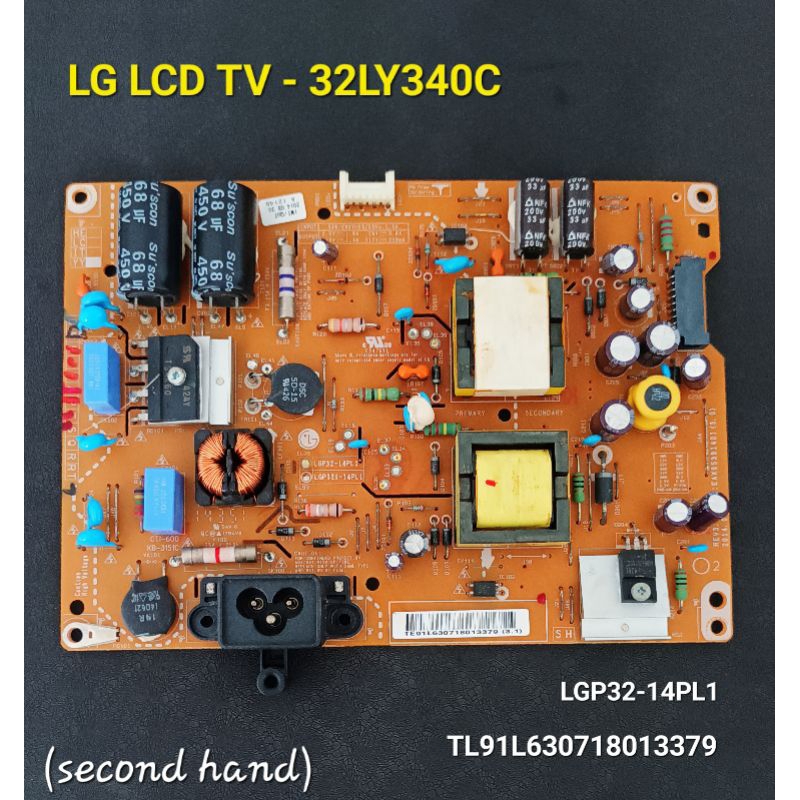 Power Supply Board, LG LCD TV, 32LY340C, LGP32-14PL1, TL91L630718013379 ...