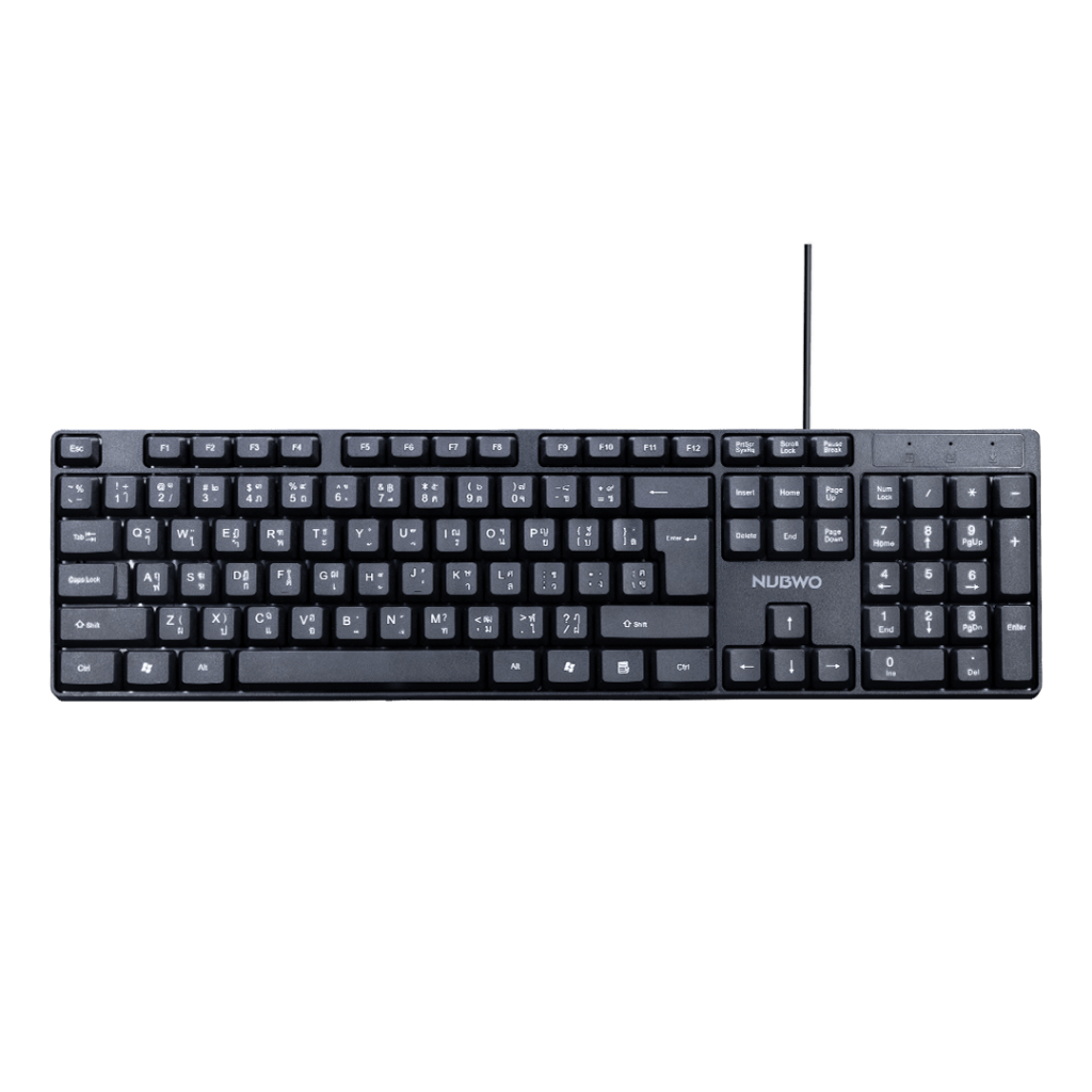 Keyboard คีย์บอร์ด Rubber Dome รุ่น NK48 Wired Keyboard TH/EN มีทั้งไทย ...