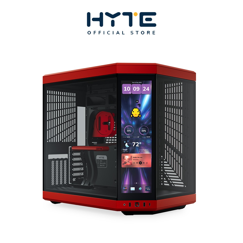 HYTE Y70 14.9 TOUCH INFINITE BLACK/RED (Computer case / เคสคอมพิวเตอร์ ...