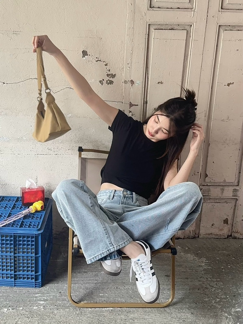 VIPH - SKY BAGGY JEANS กระบอกใหญ่ 110 | Shopee Thailand