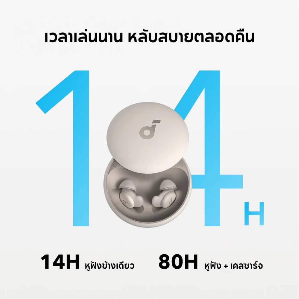 Soundcore A20 หูฟังใส่นอน หูฟังบลูทูธ จุกหูฟังซิลิโคน Bluetooth 5.3 หูฟังตัดเสียงรบกวนขณะนอนหลับ ทดสอบคุณภาพการนอนหลับ หูฟังไร้สาย