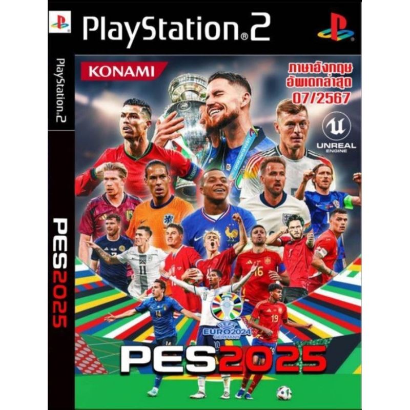 แผ่นเกมส์Ps2 Pes2025 พรีเมี่ยมลีค/ Winning 2025 ฟุตบอลตัวล่าสุด ย้ายครบ100 (เก็บปลายทางได้