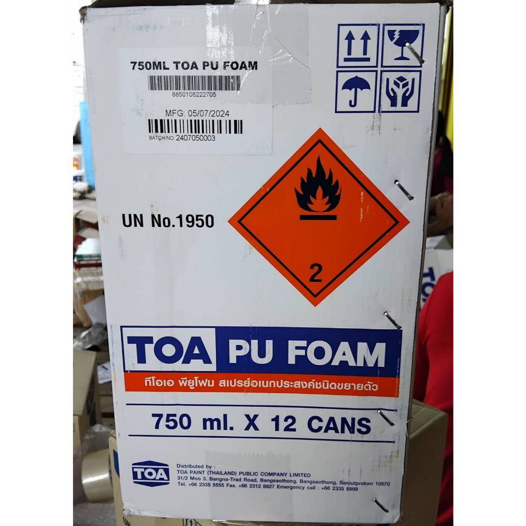 ยกลัง TOA PU Foam พียูโฟม 500ml- 750ml (12กระป๋อง) ใหม่มาก ผลิตใหม่ ...