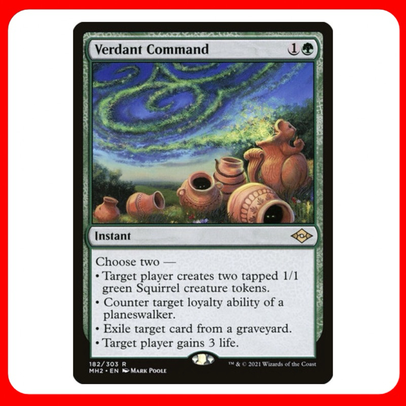[MTG] Verdant Command [MH2] [GREEN] [RARE] [NORMAL] [ENG] (การ์ดเมจิค ...