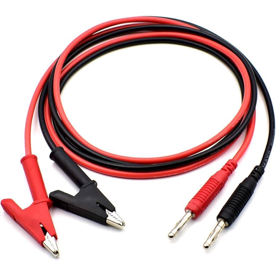 Alligator Clip to Banana Plug Test Cable Pair for Multimeter / สายทดสอบ ...