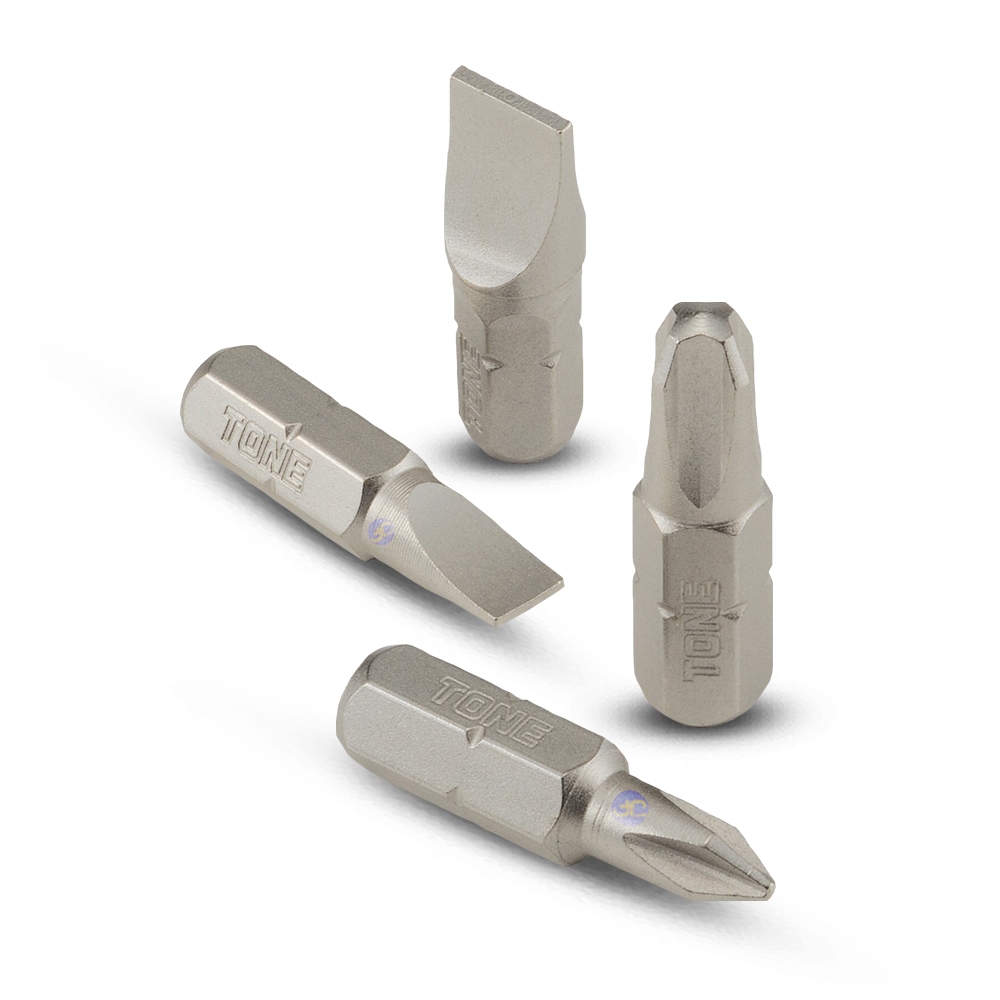 TONE ดอกไขควงปากแฉกปากแบนก้าน 6เหลี่ยมชุด 5ชิ้น รุ่น BT - Screwdriver ...