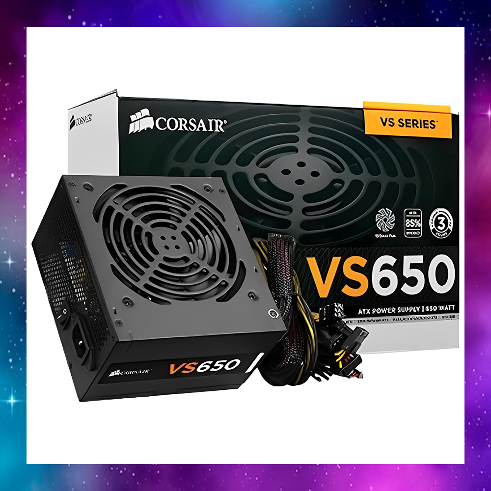POWER SUPPLY (อุปกรณ์จ่ายไฟ) CORSAIR 650W VS650 ใช้งานปกติ | Shopee ...
