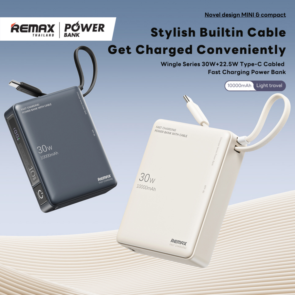 [ CCC ] Remax Power Bank รุ่น RPP-86 แบตสำรอง ความจุ 10000mAh สายชาร์จ ...