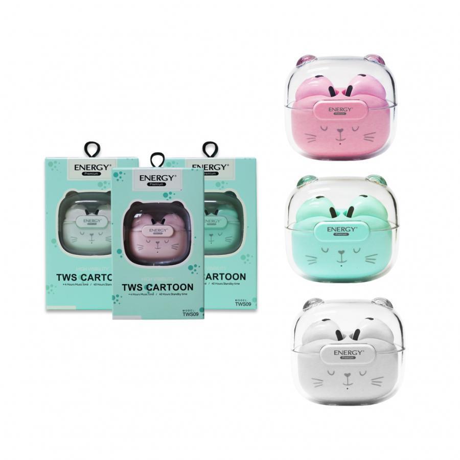 [ประกัน 2 เดือน] หูฟังเคสน้องแมว แบตนาน 4 ชม.TWS09-CAT Bluetooth TWS 09 ...