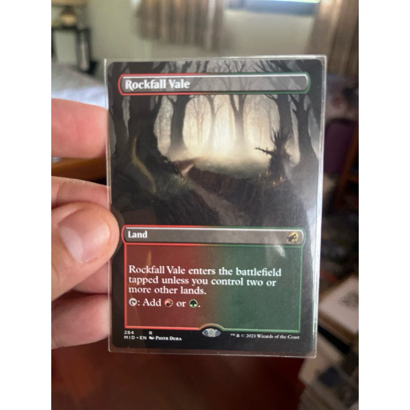 การ์ด MTG Rockfall Vale Land EDH Magic the Gathering รุ่น MID สภาพ Ex ...