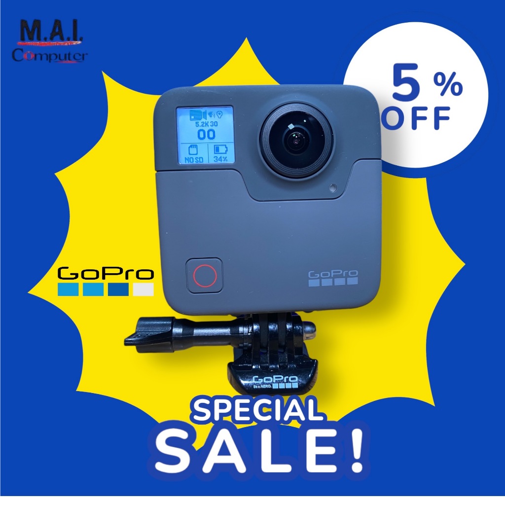 GoPro Fusion 360 กล้องดิจิตอล 360 องศา (18MP, สีดำ) รุ่น GoPro Fusion 360 กล้องดิจิตอล 360 องศา (18MP, สีดำ) รุ่น