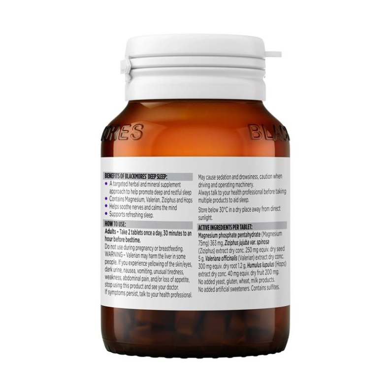 Blackmores Deep Sleep 60 Tablets รองรับการนอนหลับลึก พักผ่อนอย่างสบาย ...