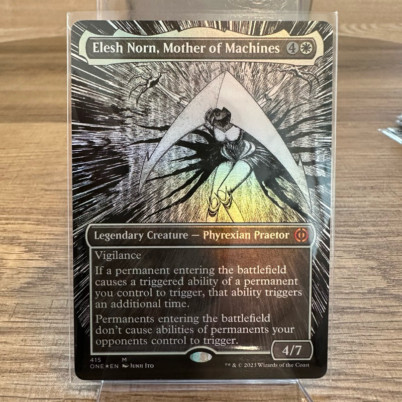 Magic: The Gathering - Elesh Norn, Mother Of Machines (Borderless) - Phyrexia: All Will Be One Mythic Rare