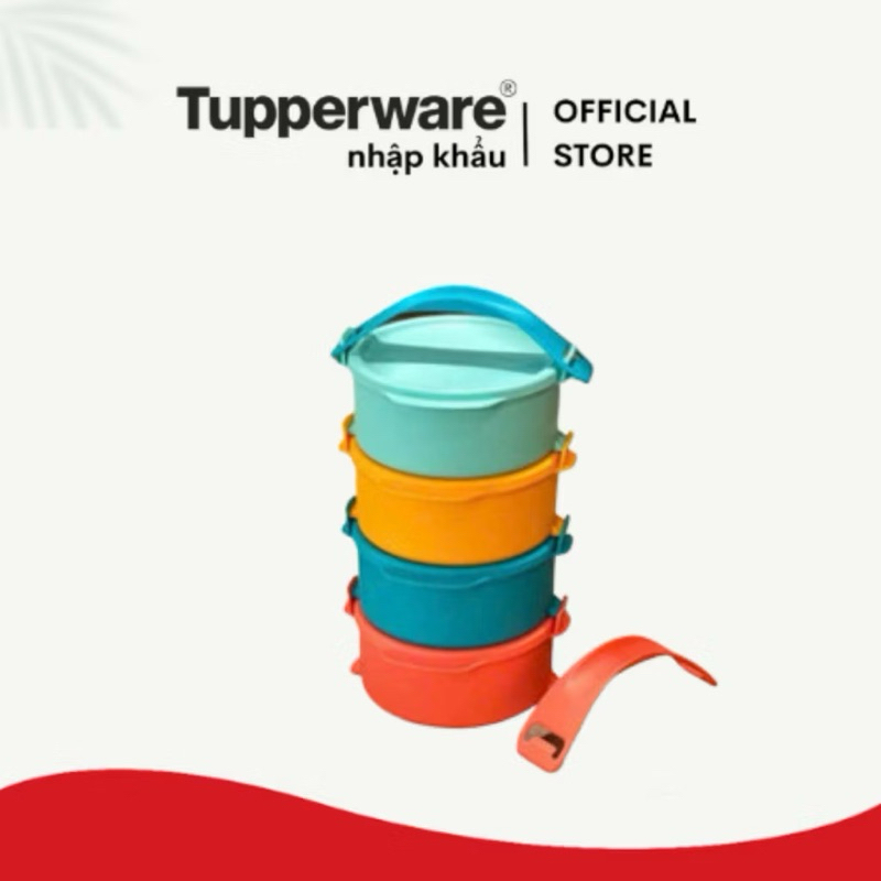 Tupperware รุ่น ปิ่นโต click round 550 ml. 4 ชั้น | Shopee Thailand