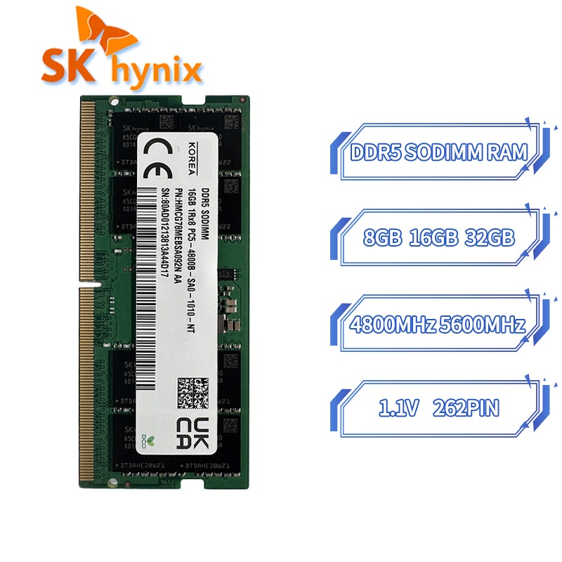 จัดส่งในพื้นที่-notebook-ram-ddr5-sk-hynix-8gb-16gb-4800mhz-so-dimm-262pin-for-laptop-notebook-computer-memor