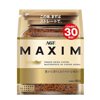 ✨กาแฟ MAXIM Aroma Select coffee☕️ กาแฟสำเร็จรูปถุงสีทอง ขนาด 60g. ของแท้จากญี่ปุ่น 💯