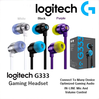 สินค้า 🔥โปรแรง12.12🔥 ⚡️หูฟังเกมมิ่ง⚡️Logitech G333 Gaming Earphones with Mic and Dual Drivers เชื่อมต่อได้ทั้ง AUX และ USB-C 2y