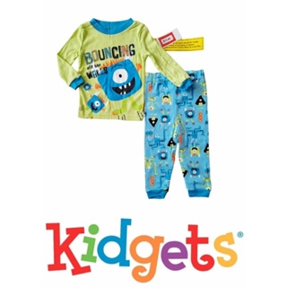 Kidgets pajamas ชุดนอนเด็กผู้ชาย ขนาด 12m, 18m, 24m มือ 1 (มีป้ายทุกชุด)