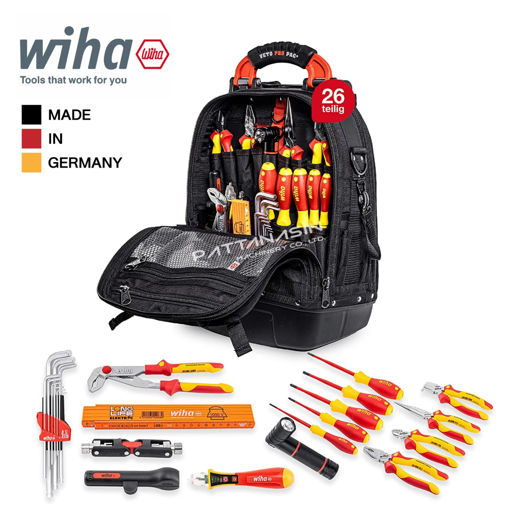 Wiha Set L electric 45153 Electrical contractors Tool backback (+ tools ...