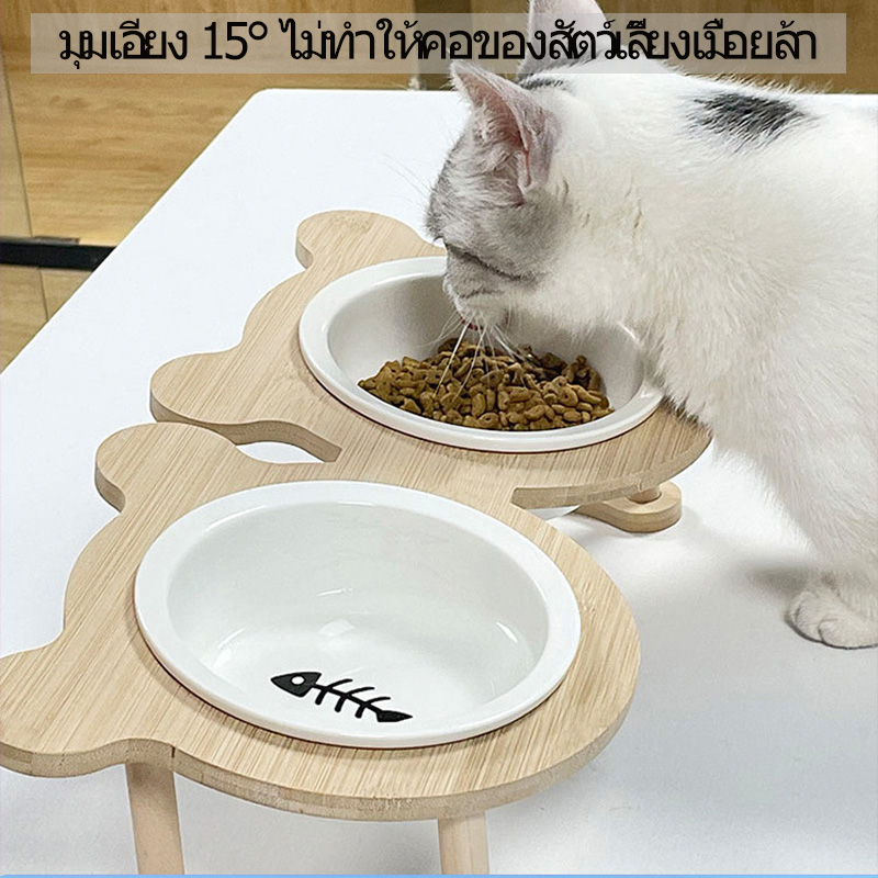 ชามแมว-ชามเซรามิค-ชามอาหารแมว-ชามอาหารแมว-ชามสุนัข-ชามเซรามิค-2-ใบ