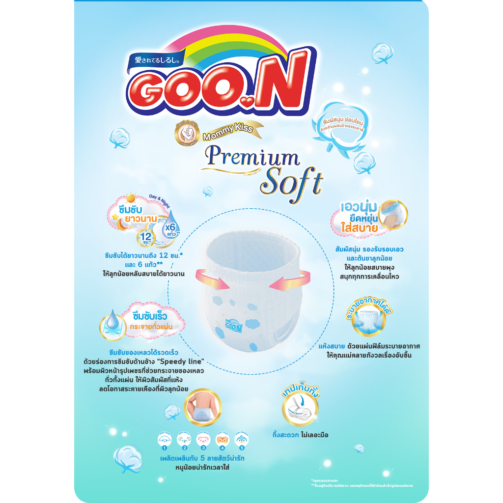 goon-premium-กูนน์-มัมมี่-คิส-goon-mommy-kiss-ผ้าอ้อมเด็กสำเร็จรูป-size-super-jumbo