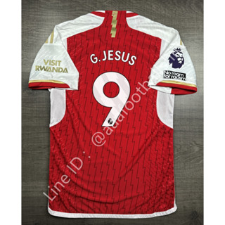 เสื้อฟุตบอล เกรด player อาเซน่อล Home เหย้า 2023/24 อาร์ม EPL เบอร์ชื่อ 9 G.JESUS